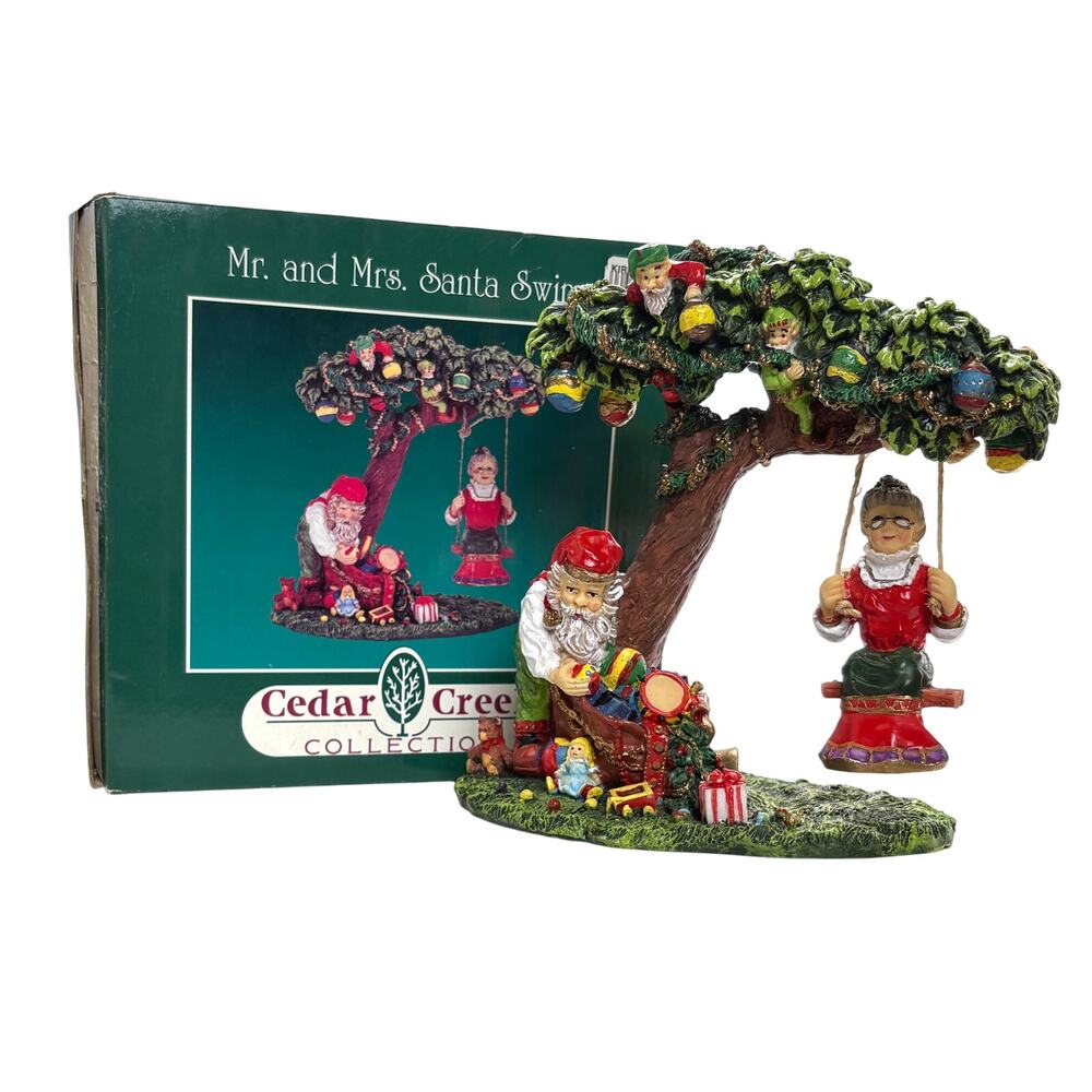 VTG Cedar Creek Collection Mr. and Mrs Santa Swing Kirklands 6.5 Inches Tall